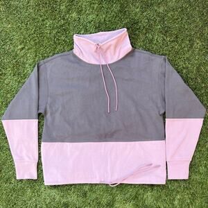 Athleta Hermosa Mock Neck Sweatshirt Cinch String Oversized Snowboard Style XS